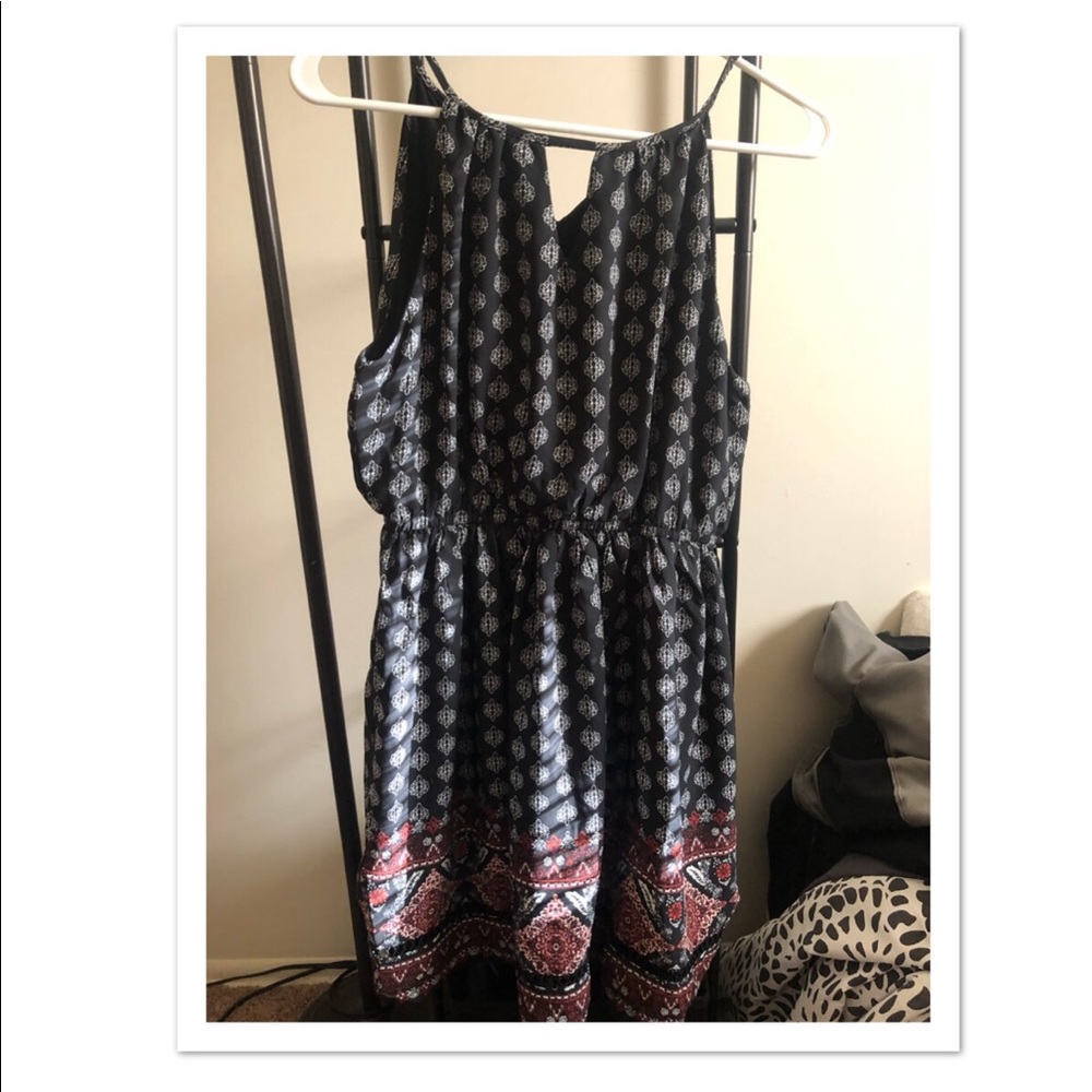 Francescas black design dress
